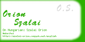 orion szalai business card